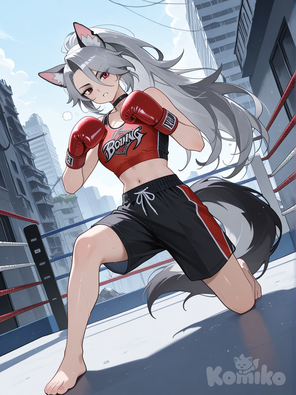 Loona wolf  boxing champ 