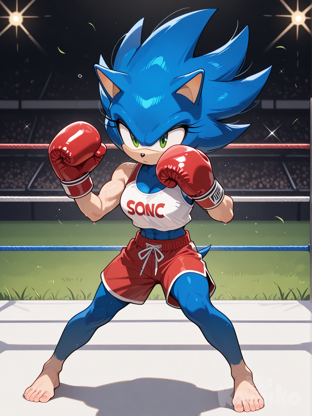 Female sonic?!?! Boxing champ