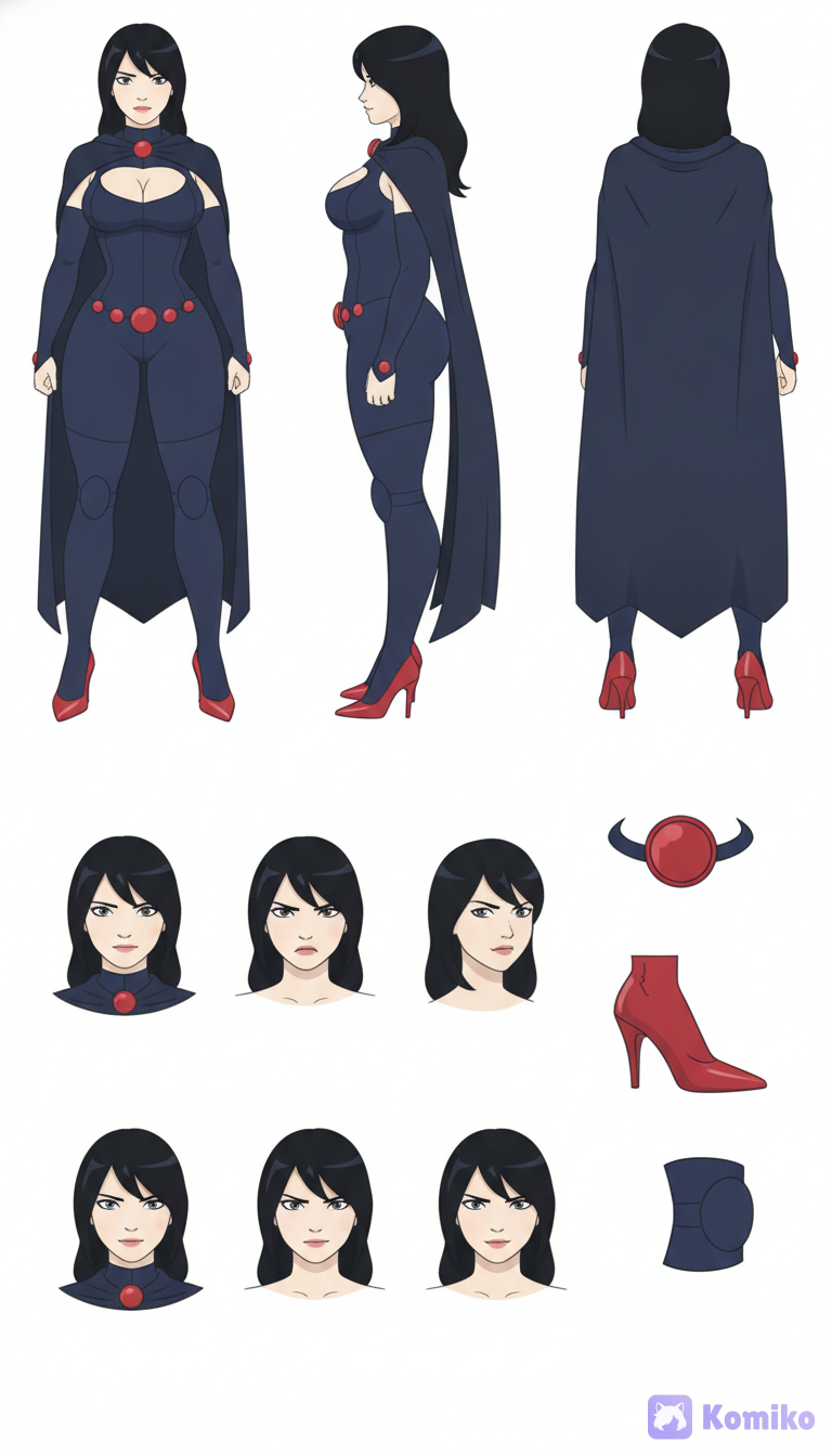 Arella roth (teen titans) character sheet