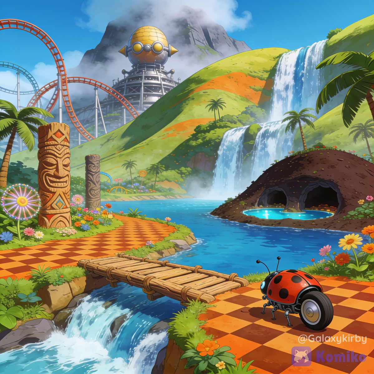 Sonic comedy x love hill world