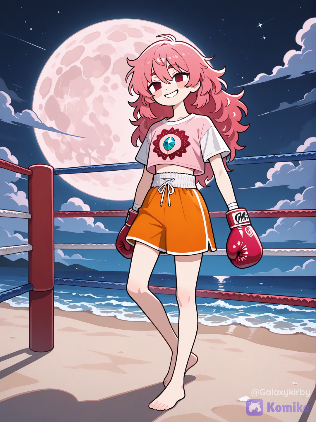 Padparadscha sapphire boxing champ