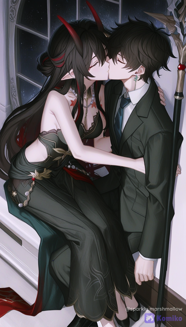 Romantic Staircase Moment