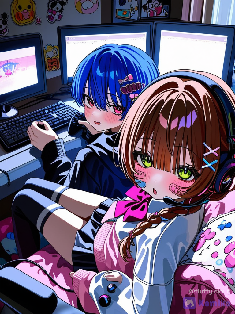 Gaming Buddies in Cozy Vibes! 🎮💖