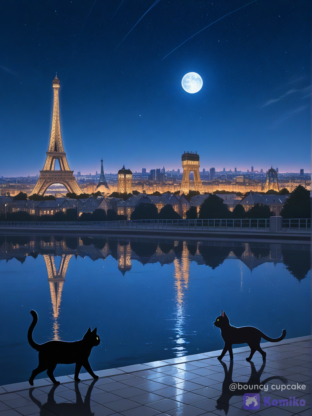 Cat romance in Paris
