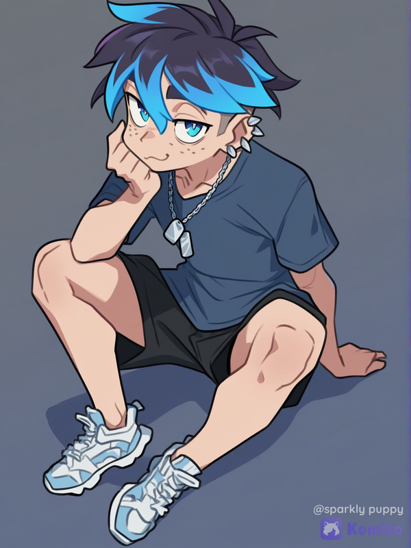 Sitting down