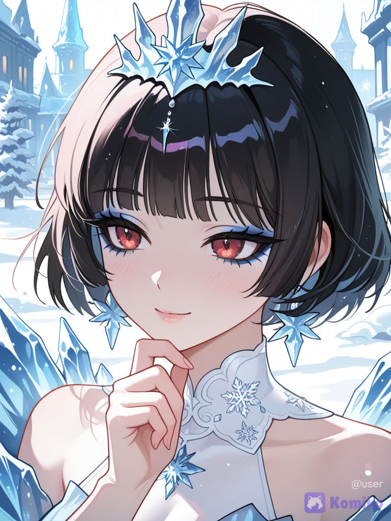 cute ice thoughtful girl