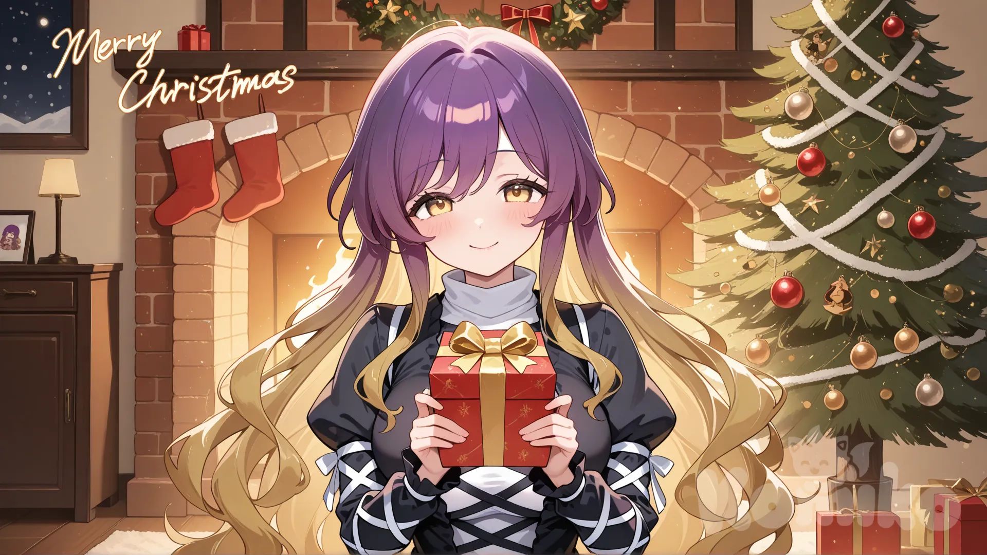 Hijiri Byakuren wishes you a Merry Christmas
