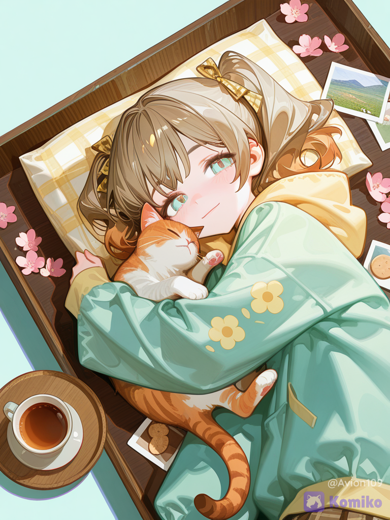 Chica con gatito