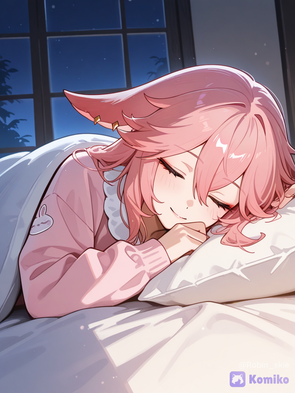 Yae Miko sleeping