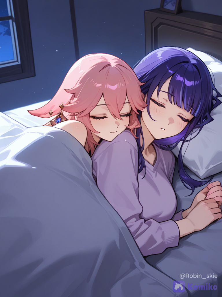 Yae miko & Ei sleeping