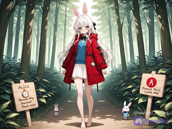 The White Rabbit (or Alice's guide) Making it home after being a guide for Alice