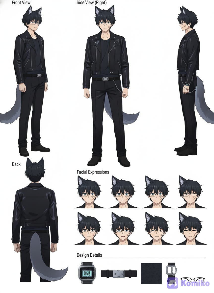 Character showcase of Van