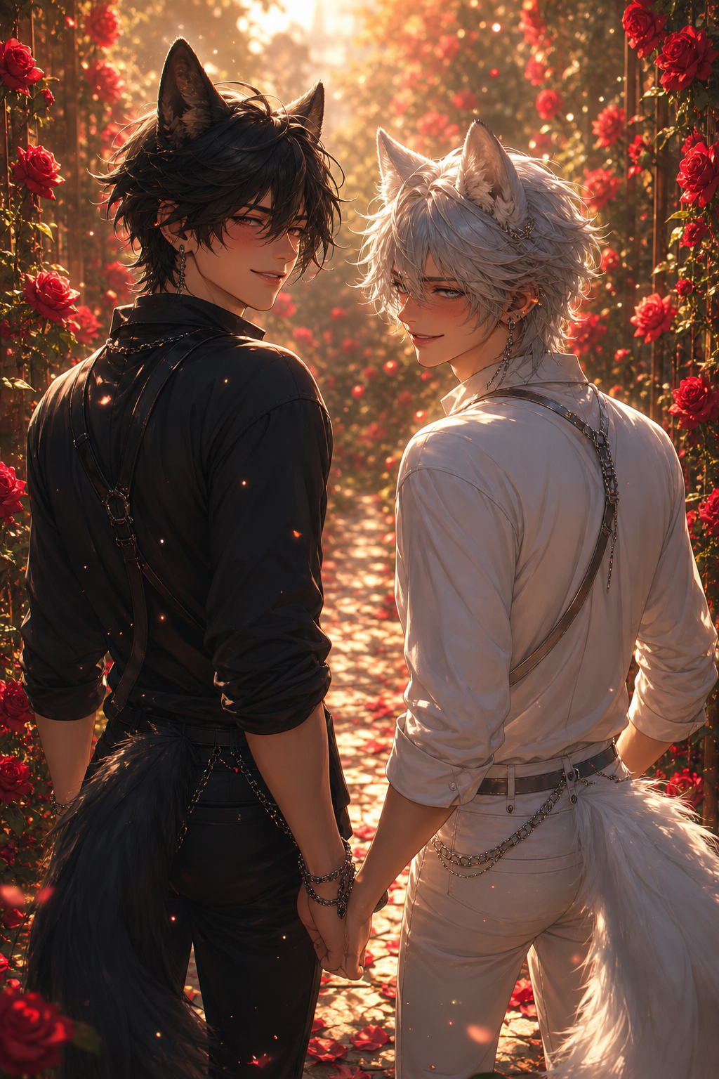 The wolf and fox 🦊 🐺 in the Queens garden