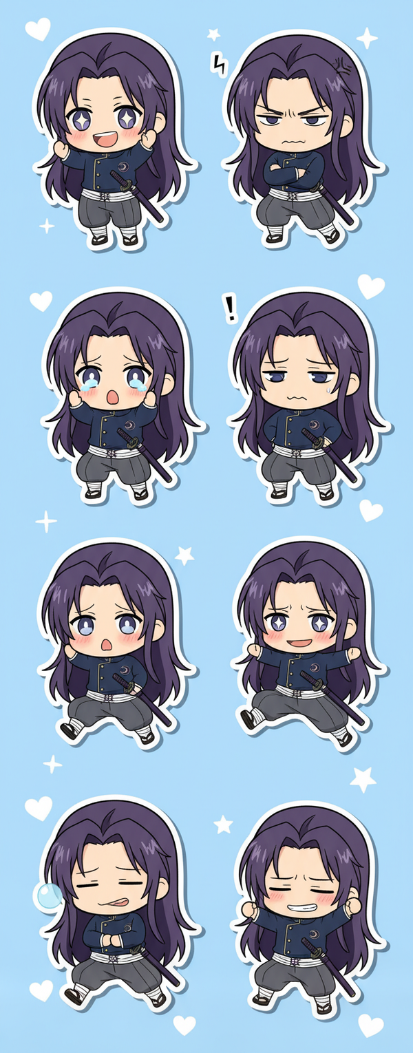 Jinshi´s chibi stickers are so cute!!!!!