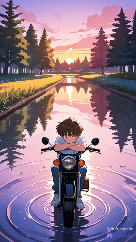 Sunset Splash Ride 🌅🏍️