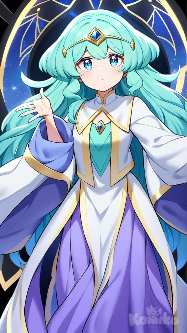This lonely magical girl has deep-set blue eyes. Her short, wavy, thick hair is the color of alabaster and is worn in an elegant style. She has a lithe build. She has plant powers that come from a halbeird. Her uniform is green and violet, looks like a fusion of a shinto priestess' robes and a shameless pop singer's skimpy outfit, and it looks more grown than sewn.
DND art style, forest, shrine, temple, japan, pathway, concrete, ancient, worship statue