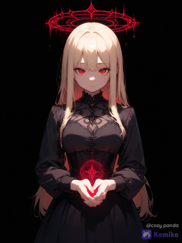 Dark Girl holding his hands and trying to scared you