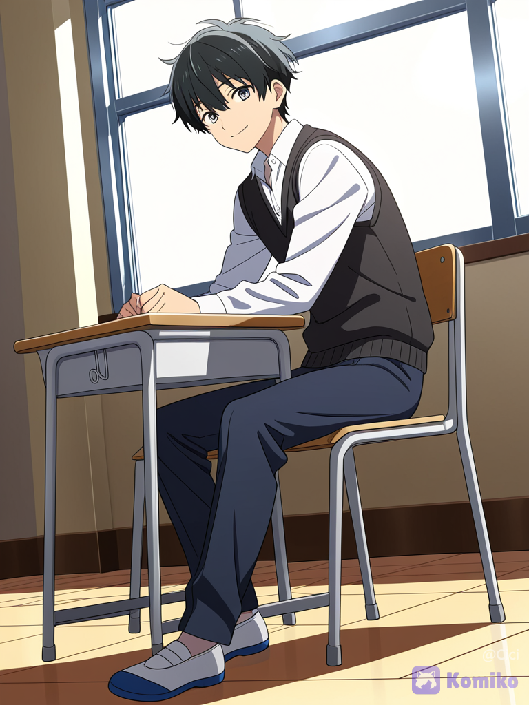Boy at school