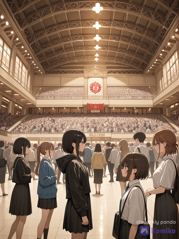 crowded room