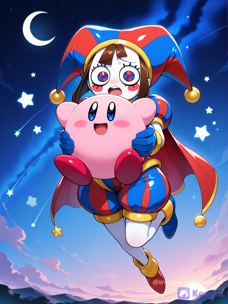Pomni and kirby!