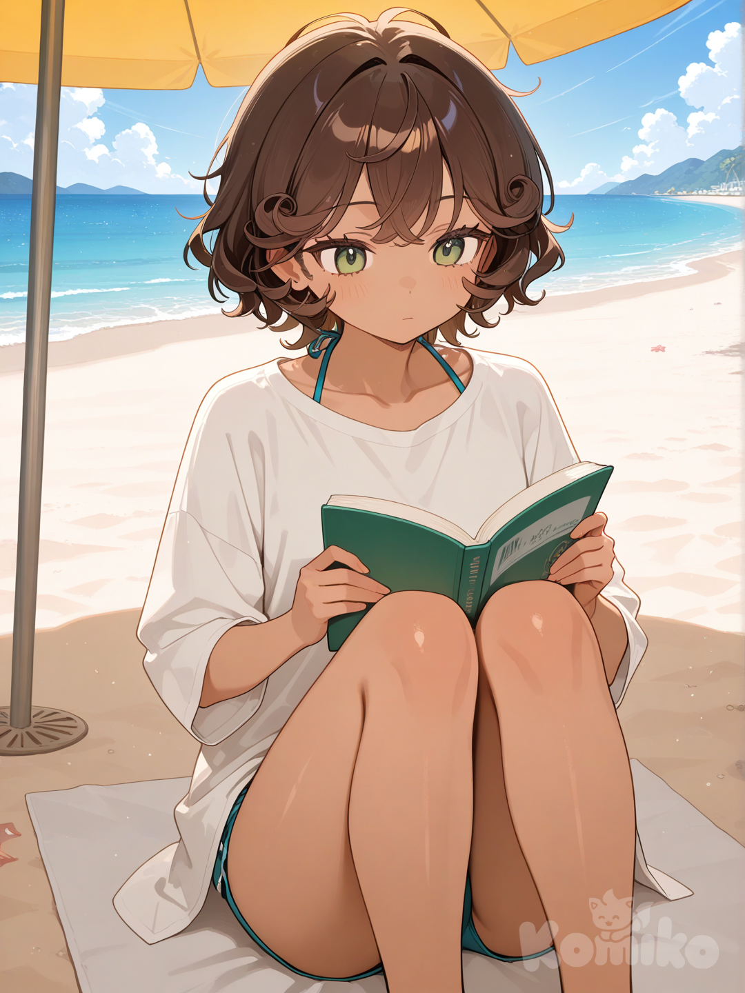 Reading at the beach 