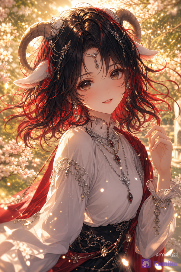 Spring Sheep Girl