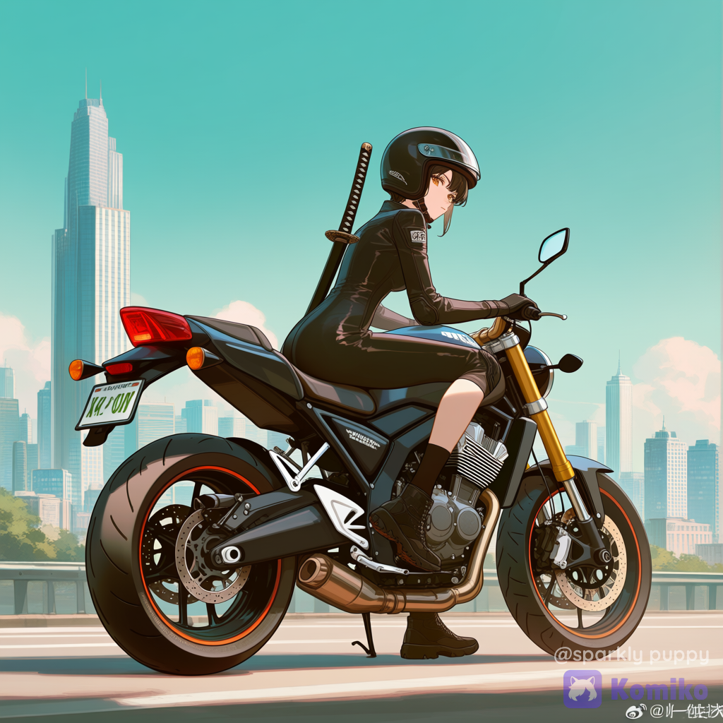 Black biker