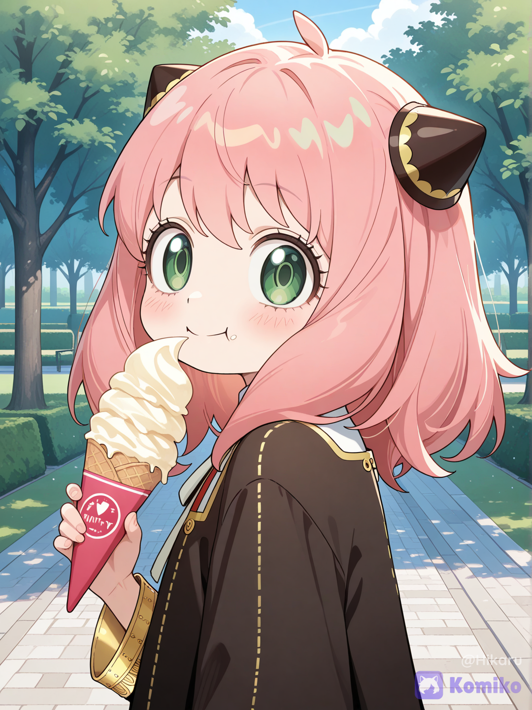 Anya eat ice cream
