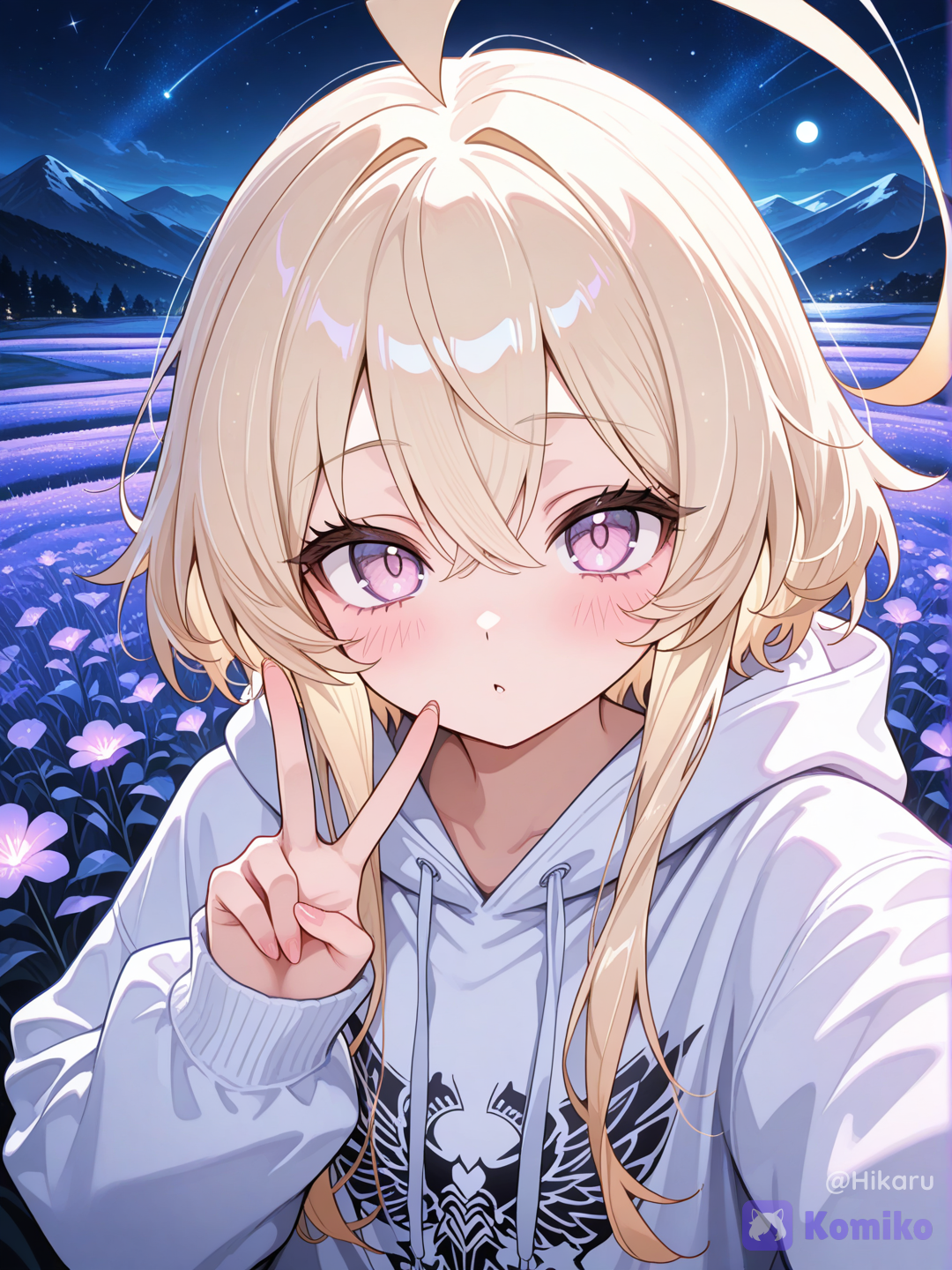 Beautiful girl blone hair