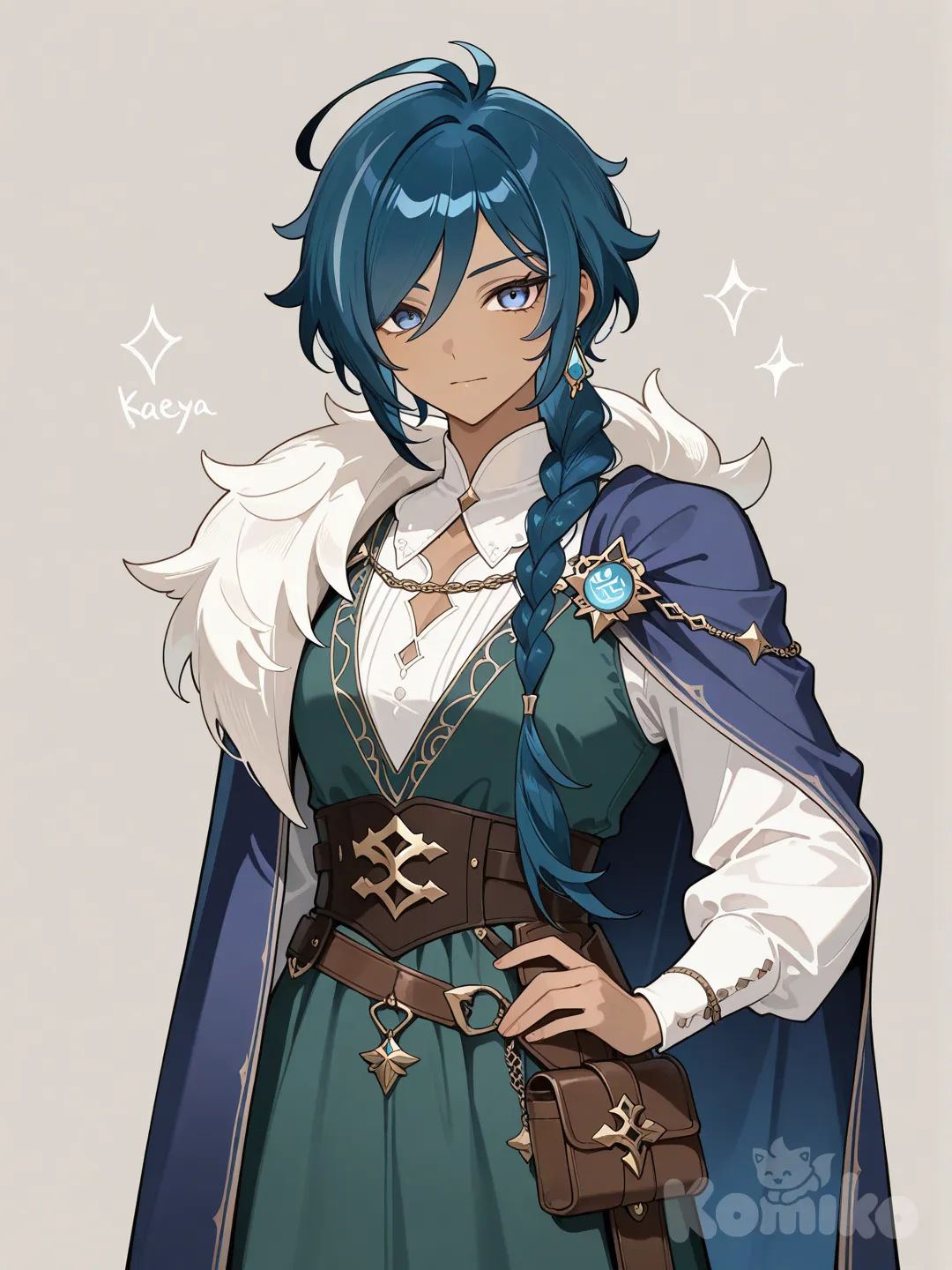 @Kaeya_(Genshin_Impact) , as a medieval woman, no eyepatch