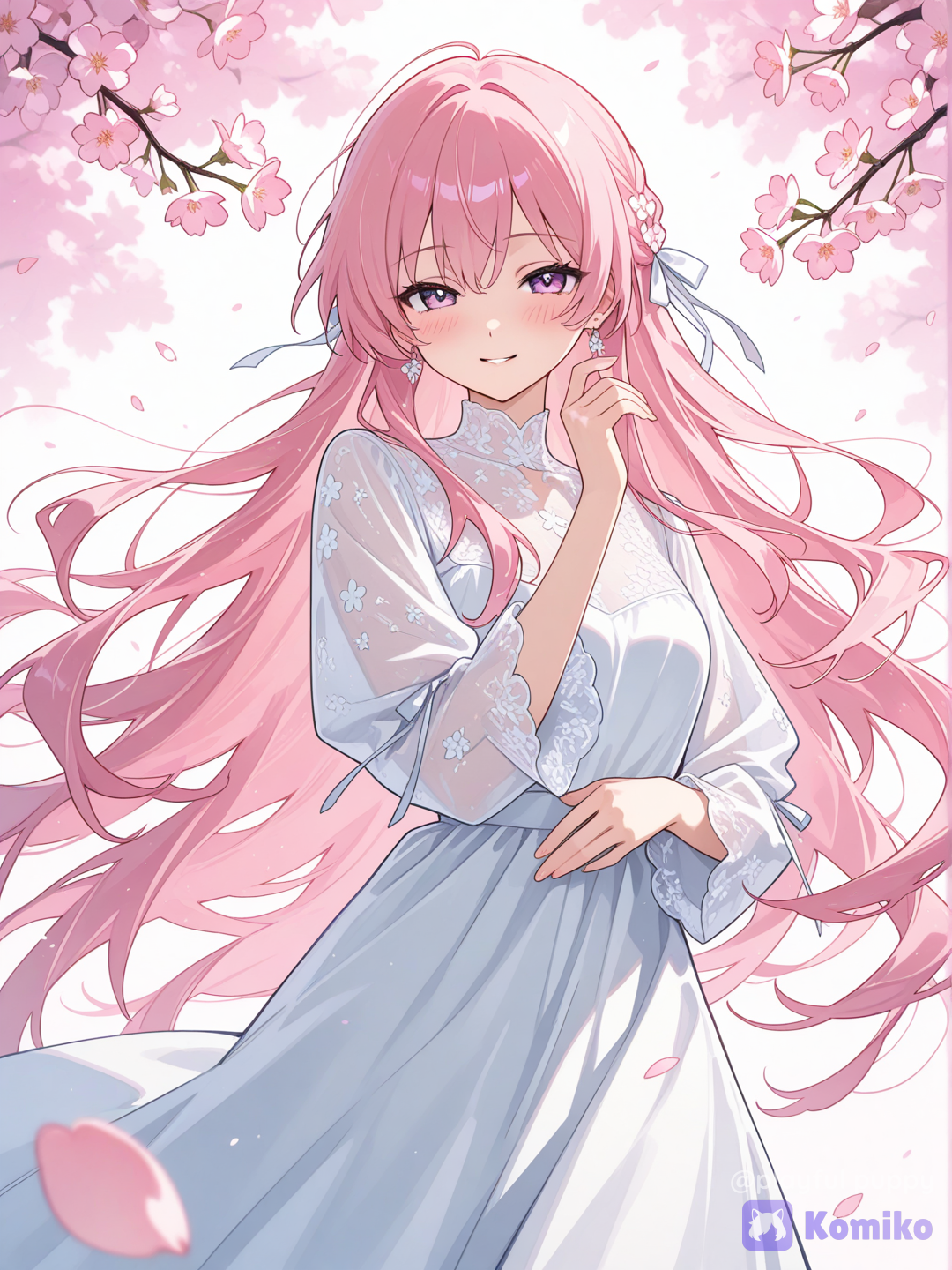 anime girl, elegant pose, beautiful anime artwork, illustration