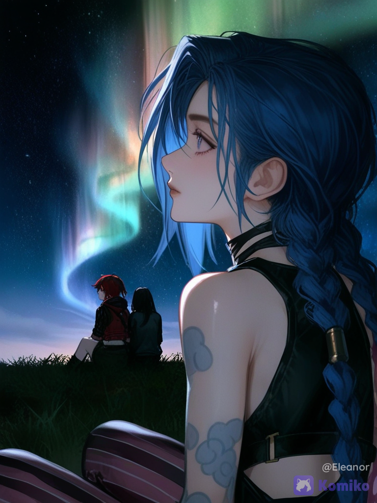 Jinx & Vi under the Aurora ✨