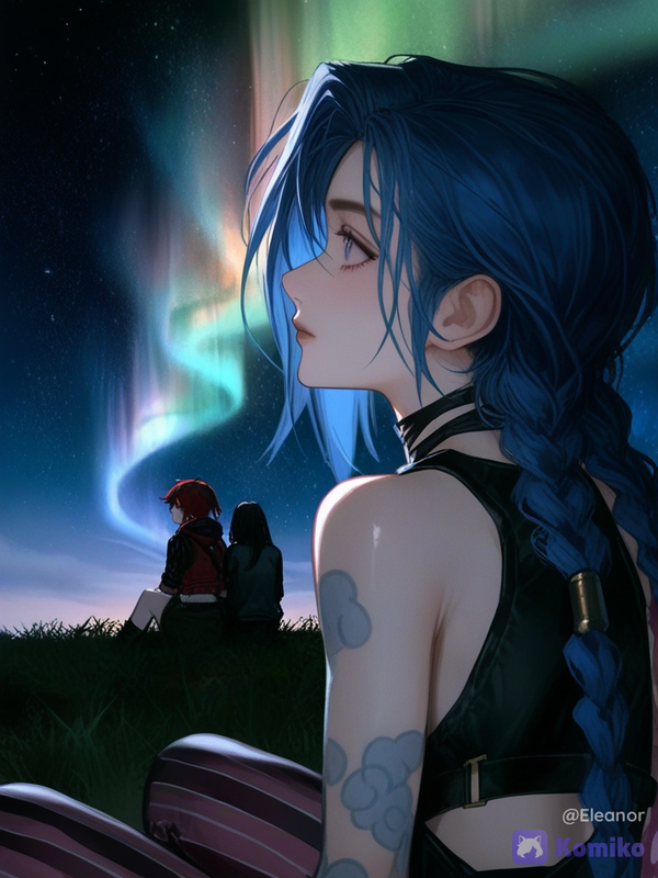 Jinx & Vi under the Aurora ✨