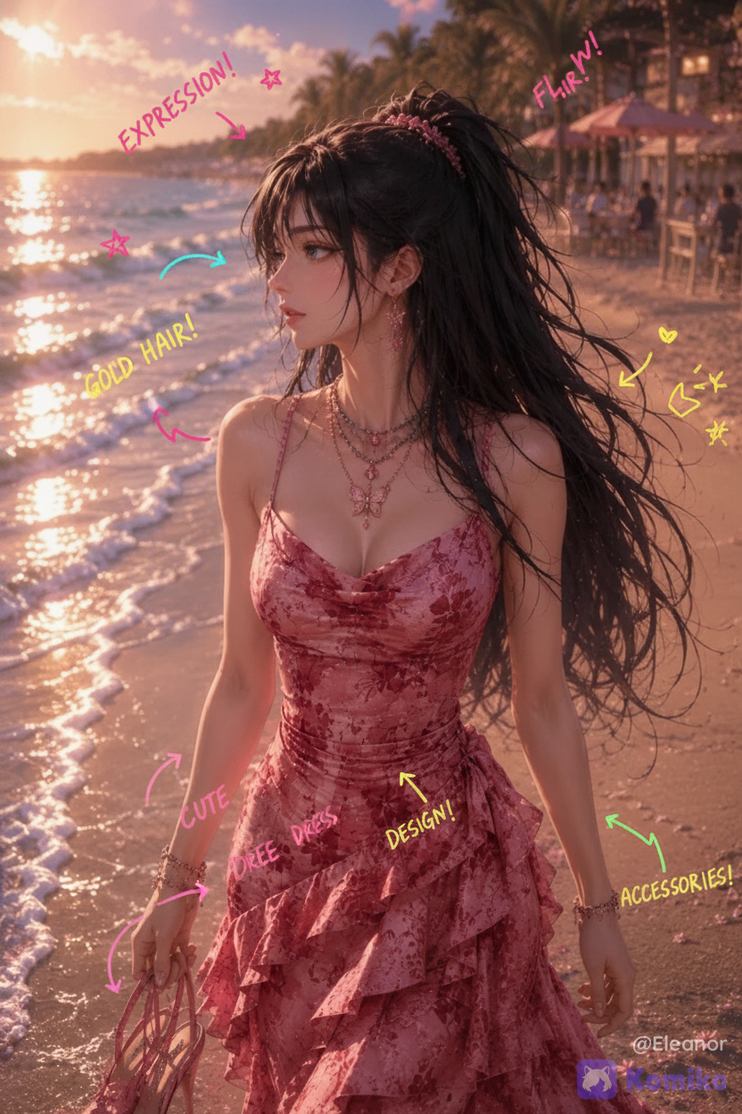 Ella next to the beach…
