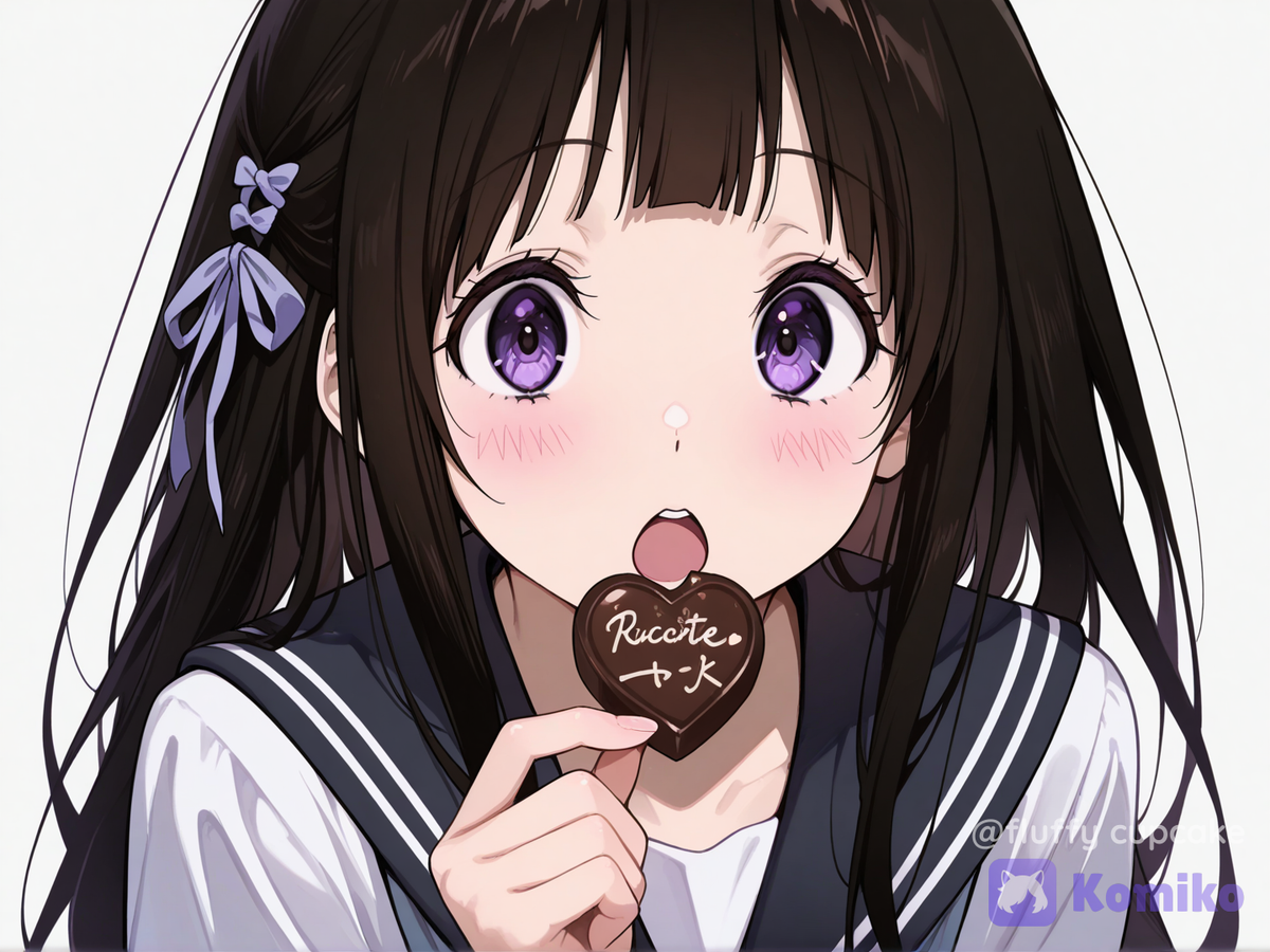 Chitanda Eru eating, chocolate EP.3