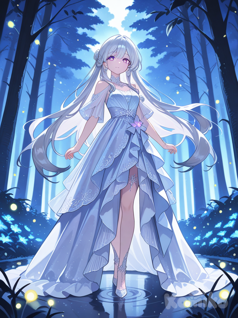 🌸 Fantasy Anime Girl with Scenic Background