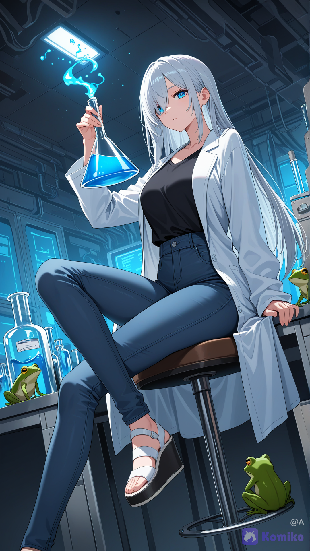 Dr. ERINA in her lab