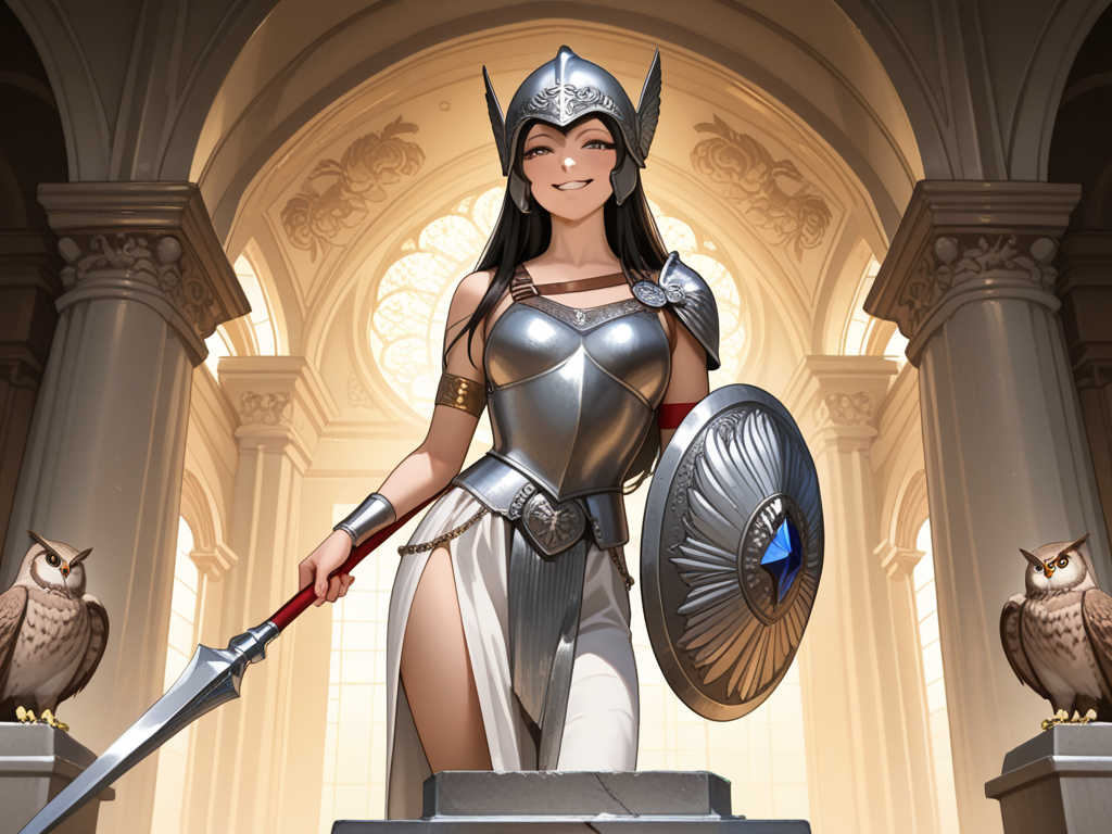 Goddess Athena is pleased