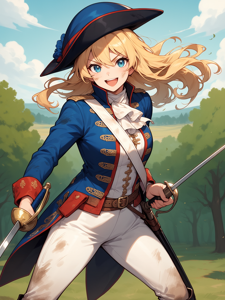Blonde Blade of Paris fights Florentine style