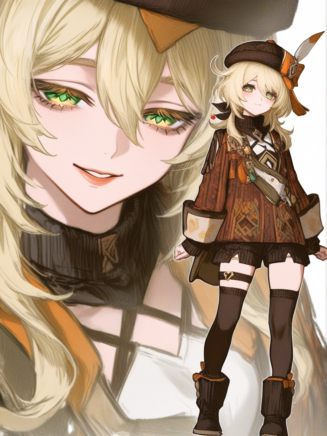 A girl look like Lumine Genshin Impact