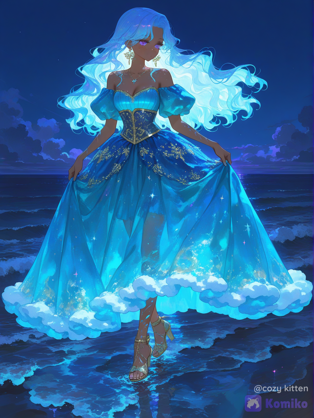 Upon water
