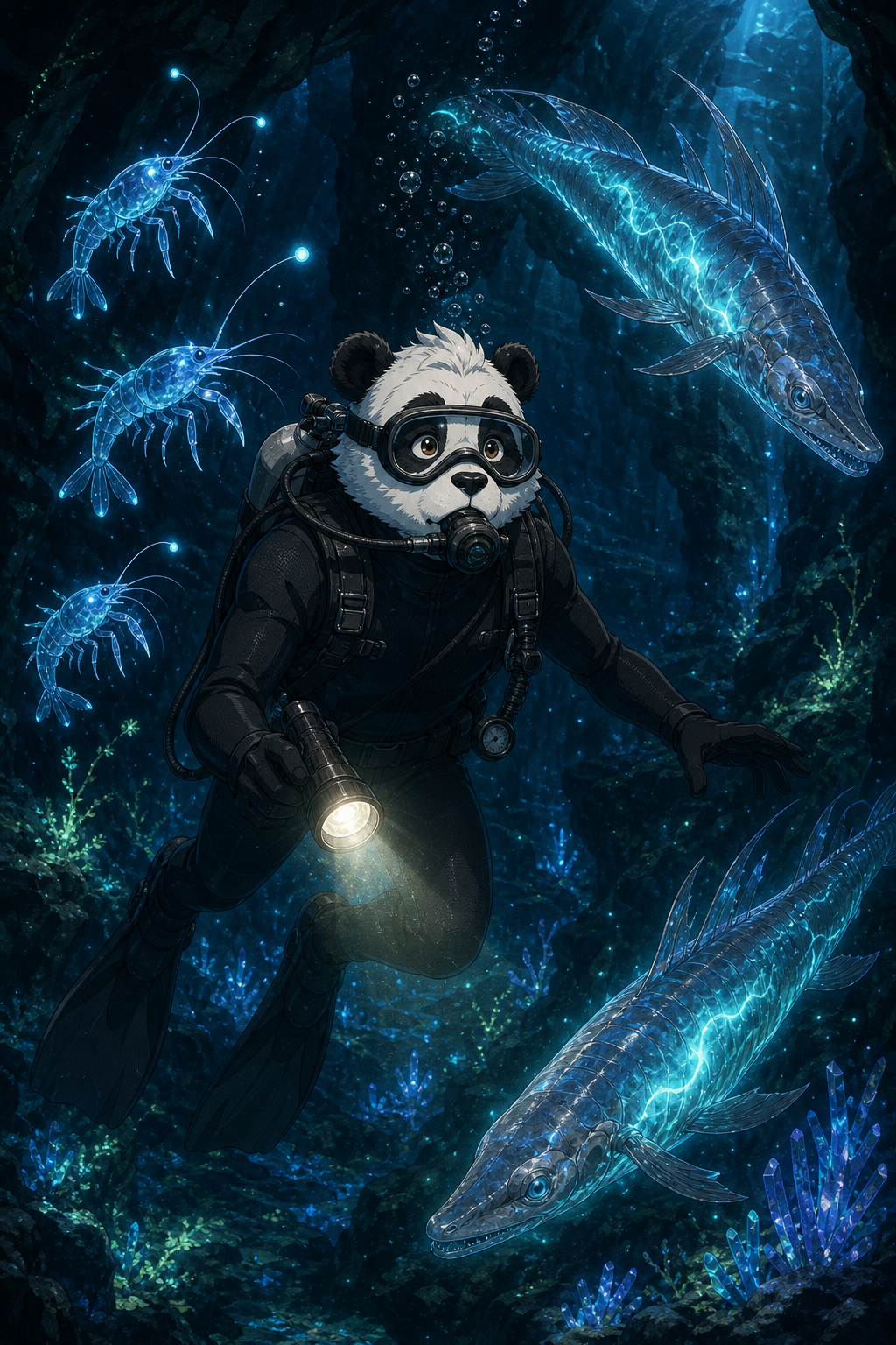 DIVING EXPLORATION: BIOLUMINESCENT FLORA AND FAUNA