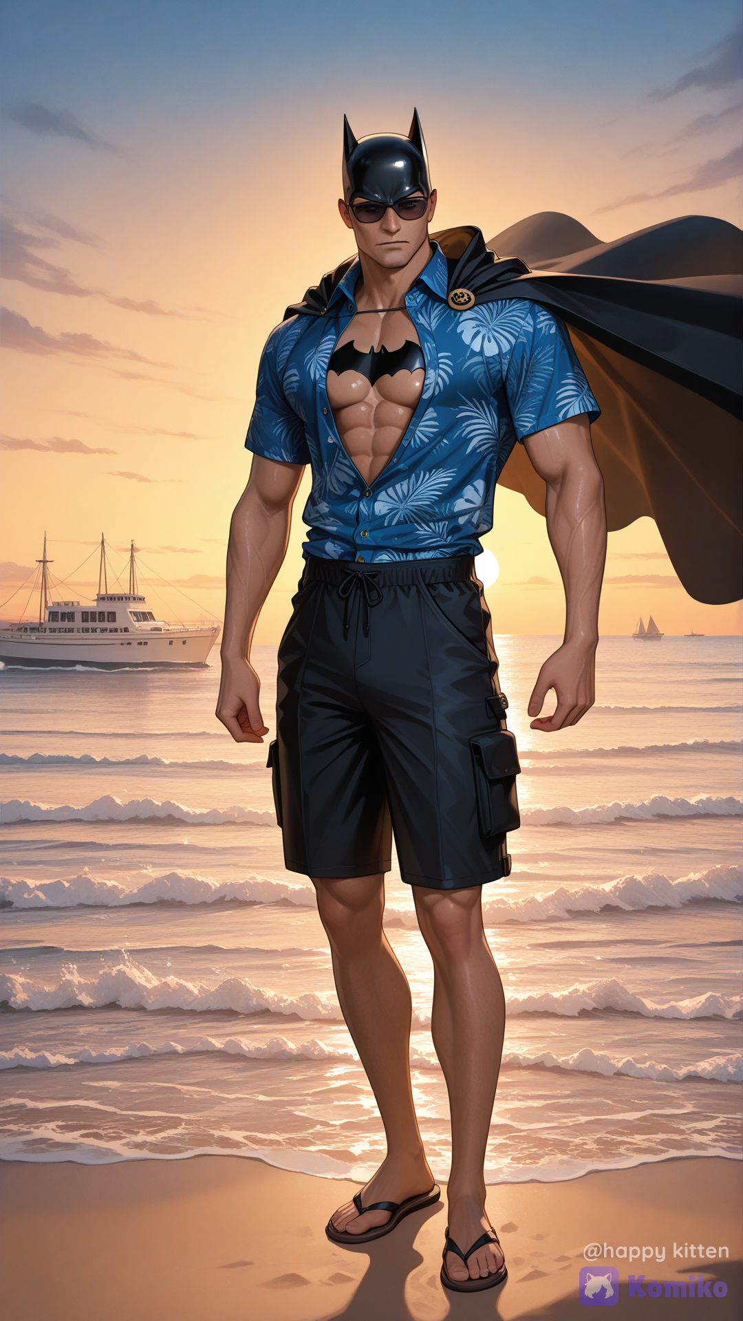 Batman in the beach