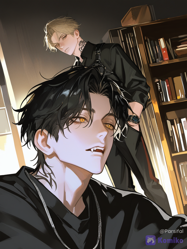 Library Boys & Fangs 🖤📚