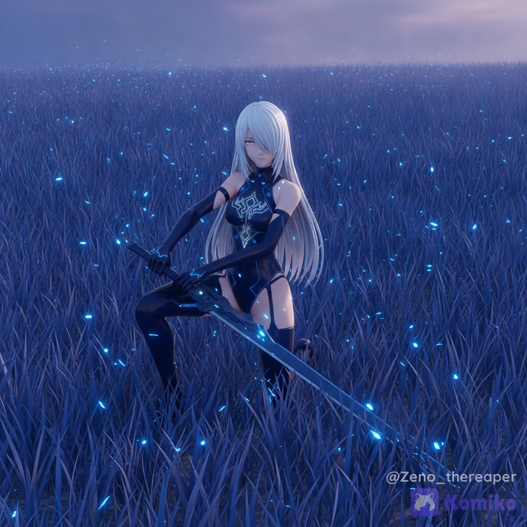 A2 In a field at night
