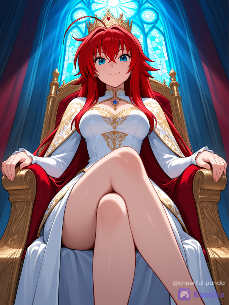 Princess Rias upon her throne