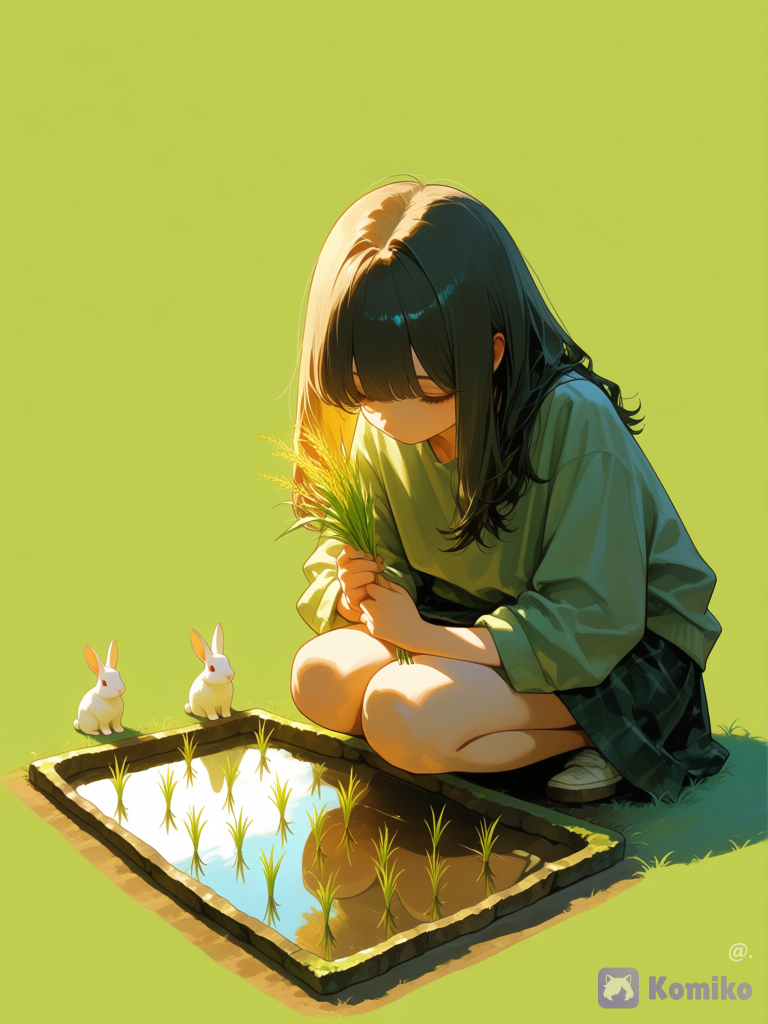 Let’s plant rice 🌾🐇
