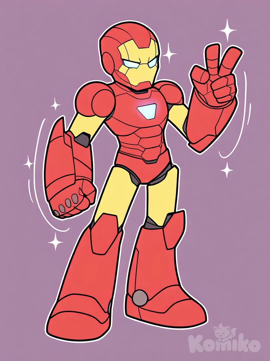 Iron Man , [minimalist-style]