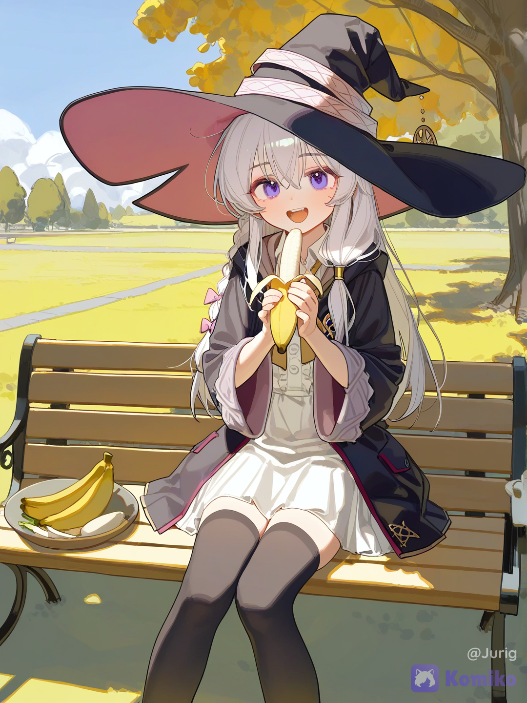 Eating banana