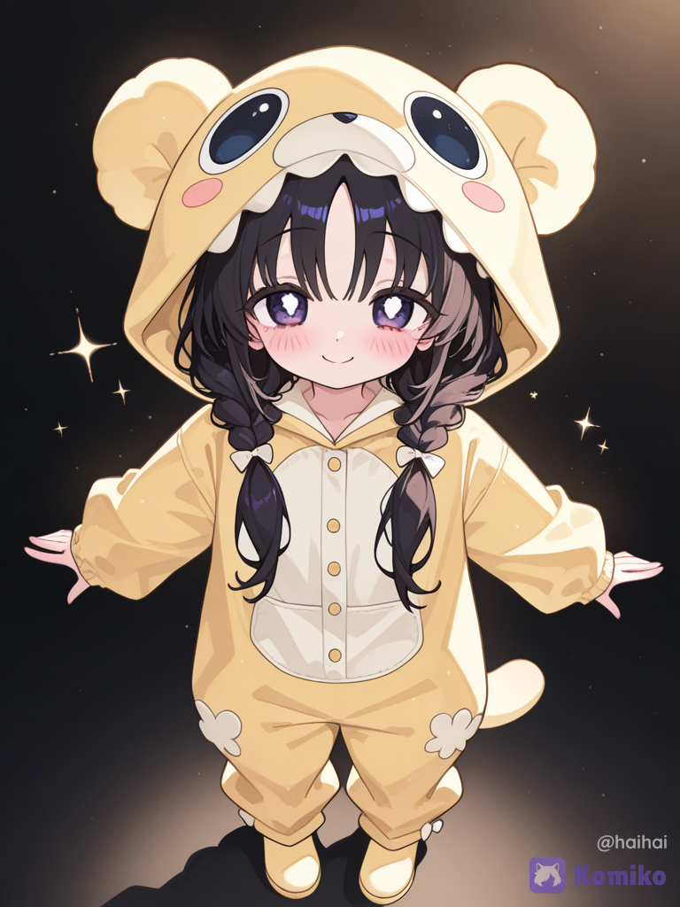 Комико в мишином кимоно 🐻✨